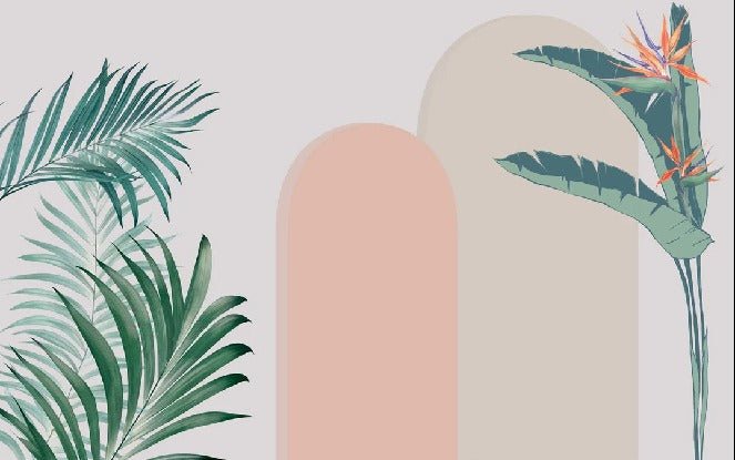 Plant arches bedroom wallpaper