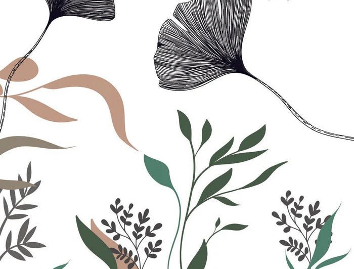 Papier peint ginkgo artiste floral, XXL, tendance