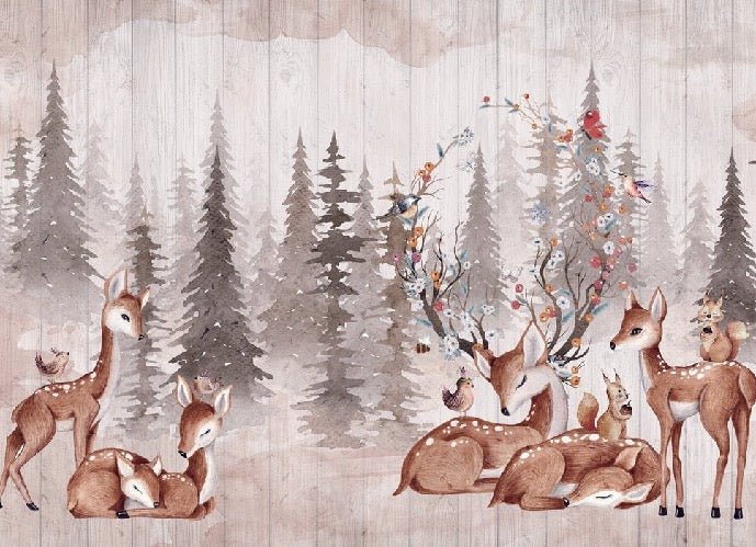 Children's bedroom wallpaper douces biches