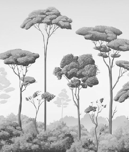 Pine forest breeze wallpaper