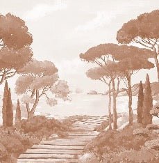 Wallpaper stroll in the calanques terracotta