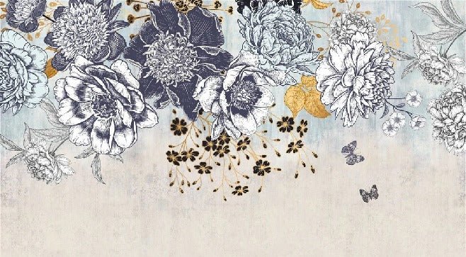 Retro floral wallpaper
