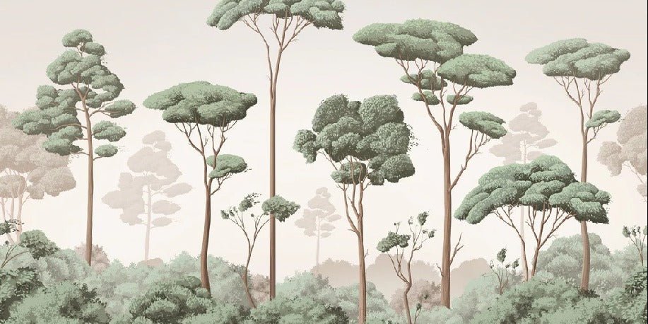 Pine forest breeze wallpaper