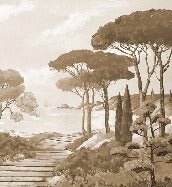 Wallpaper stroll in the calanques monochrome