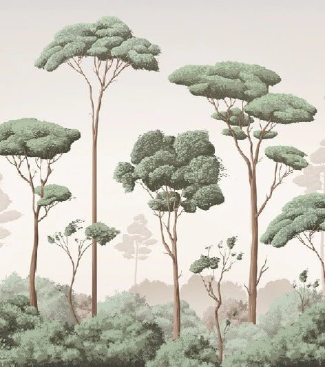 Pine forest breeze wallpaper