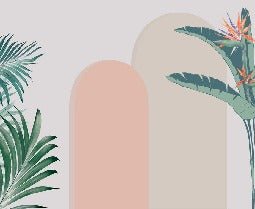 Plant arches bedroom wallpaper