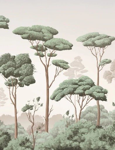 Pine forest breeze wallpaper