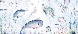 Fairy whale ocean wallpaper