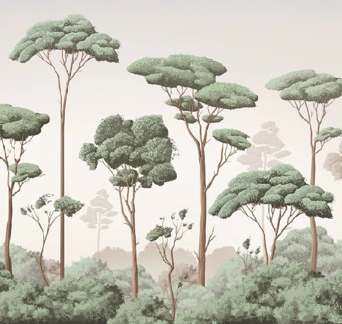 Pine forest breeze wallpaper