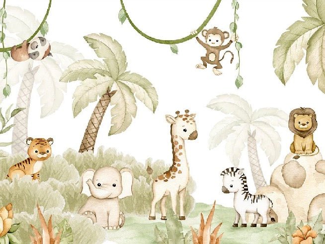 Soft savannah animal wallpaper