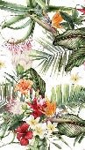 Tropical wallpaper & Colorful flowers