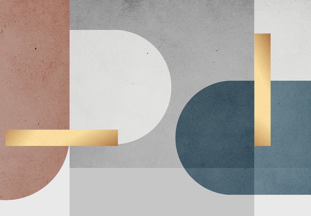 Graphic cement wallpaper