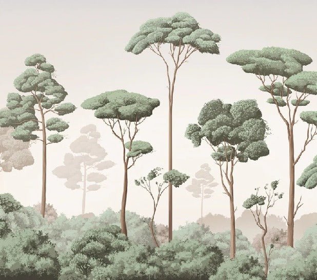 Pine forest breeze wallpaper