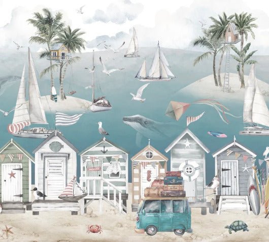 Children's bedroom wallpaper - Seaside Cabin
