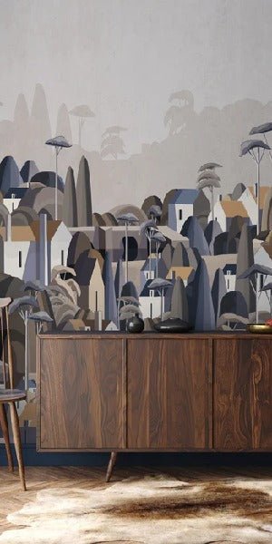 Village wallpaper exotic houses
