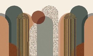 Art deco graphic wallpaper