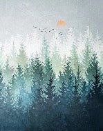 Abstract Canadian forest wallpaper