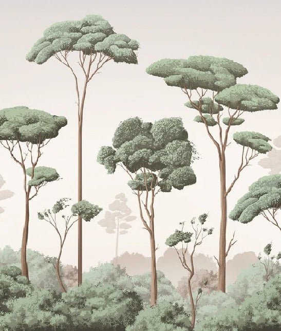 Pine forest breeze wallpaper