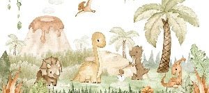 Baby dinosaurs in the park wallpaper