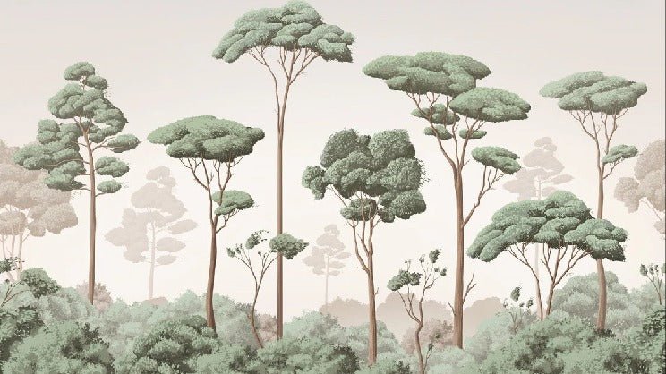 Pine forest breeze wallpaper