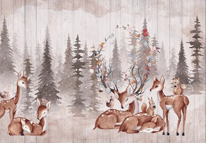 Children's bedroom wallpaper douces biches