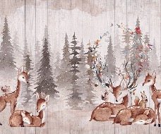 Children's bedroom wallpaper douces biches