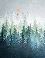 Abstract Canadian forest wallpaper