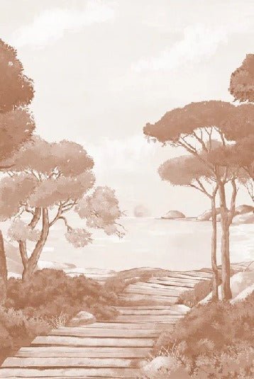 Wallpaper stroll in the calanques terracotta