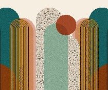 Trendy graphic art pop wallpaper