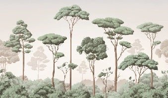 Pine forest breeze wallpaper