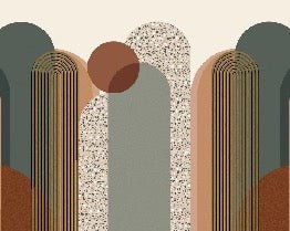 Trendy graphic Art Deco wallpaper