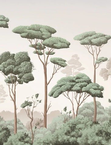 Pine forest breeze wallpaper