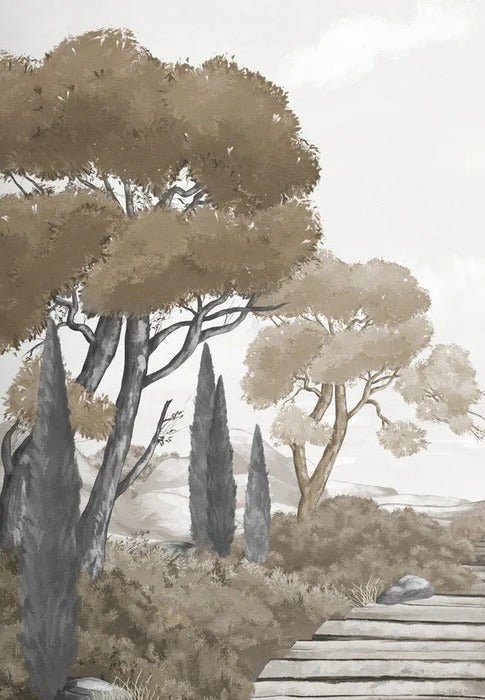 Brown coastal cliff wallpaper