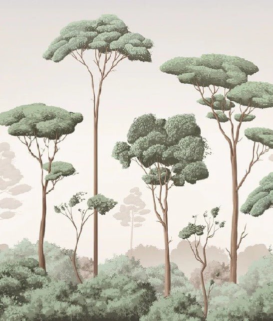 Pine forest breeze wallpaper