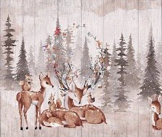 Children's bedroom wallpaper douces biches