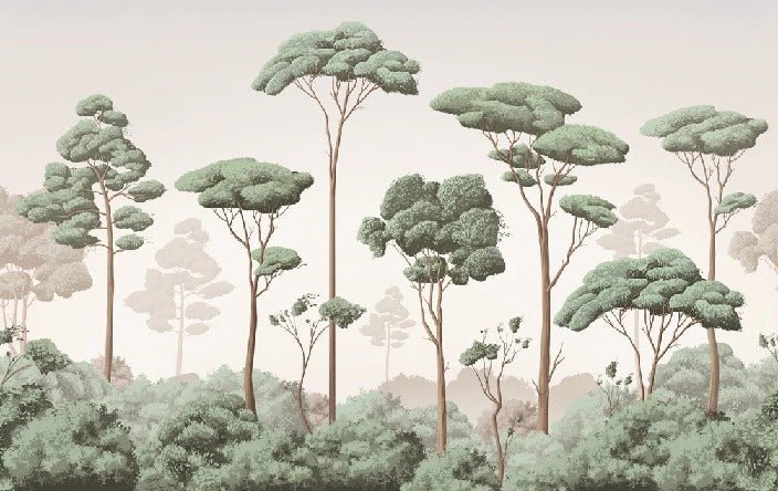 Pine forest breeze wallpaper