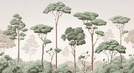 Papier peint brise légère pinède, XXL, tendance