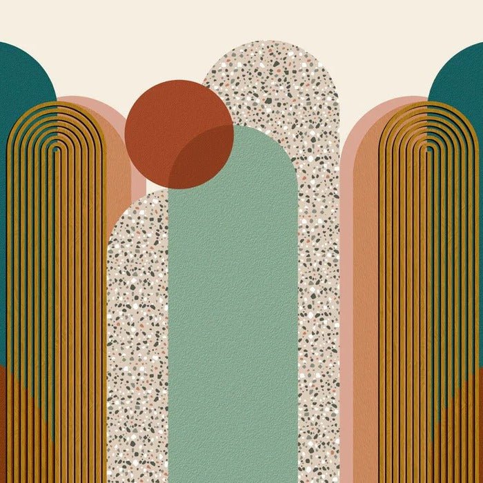 Trendy graphic art pop wallpaper