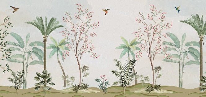 Chinoiserie jungle wallpaper