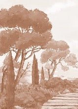 Wallpaper stroll in the calanques terracotta