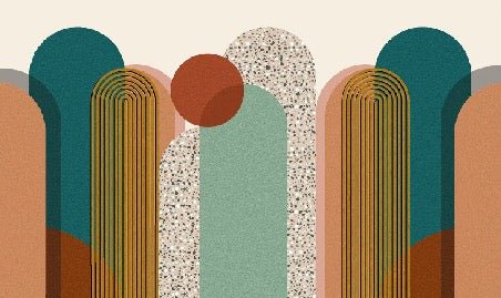 Art pop deco graphic trend wallpaper