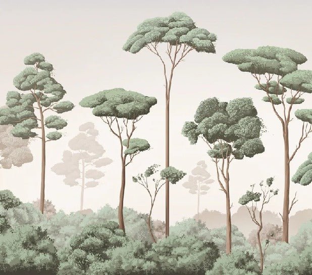 Pine forest breeze wallpaper