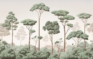 Pine forest breeze wallpaper