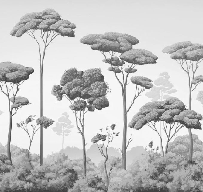 Pine forest breeze wallpaper