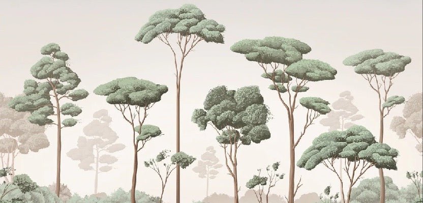 Pine forest breeze wallpaper