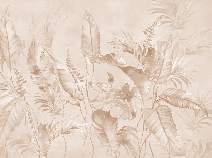 Elegant powdered jungle wallpaper