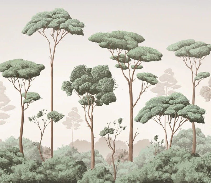 Pine forest breeze wallpaper