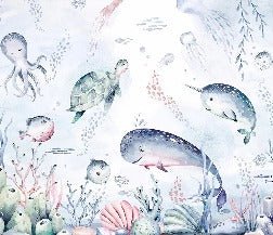 Fairy whale ocean wallpaper