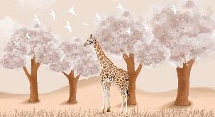 Children's bedroom wallpaper Giraffe in the Savannah