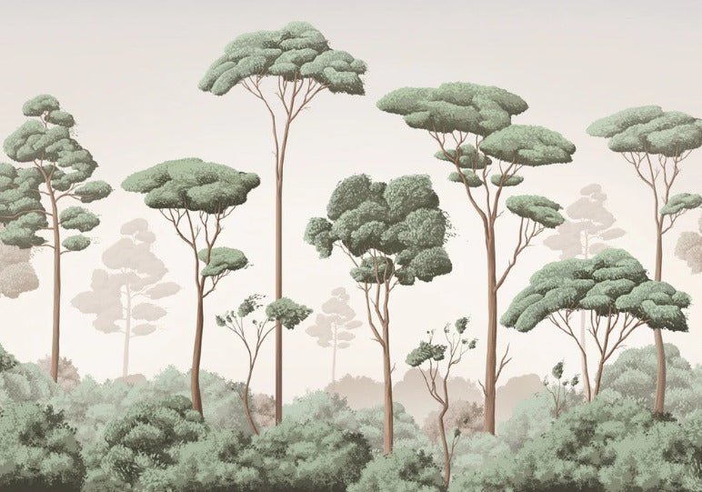 Pine forest breeze wallpaper